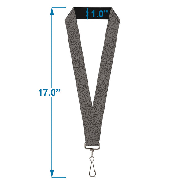 Buckle-Down Lanyard - 1.0" - Elephant Crackle Grays