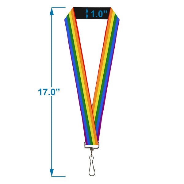 Buckle-Down Lanyard - 1.0" - Flag Pride Rainbow