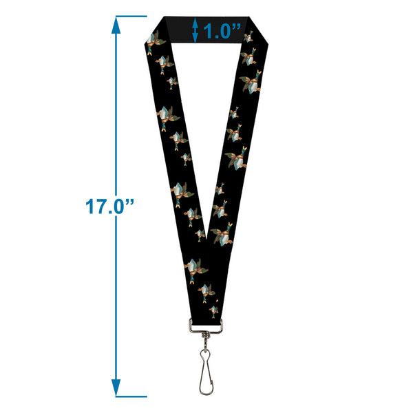 Buckle-Down Lanyard - 1.0" - Flying Mallards Black