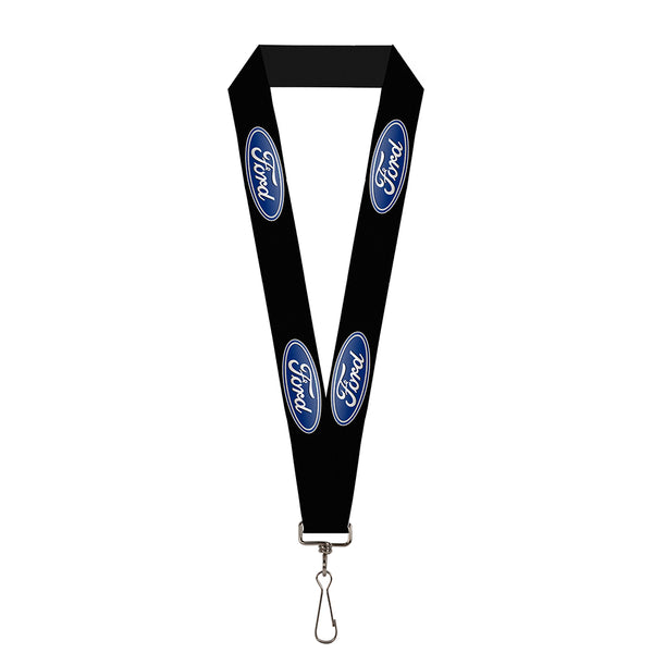 Buckle-Down Lanyard - 1.0" - Ford Oval Logo REPEAT