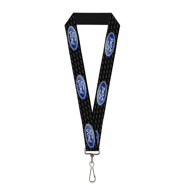 Buckle-Down Lanyard - 1.0" - Ford Oval REPEAT W Text