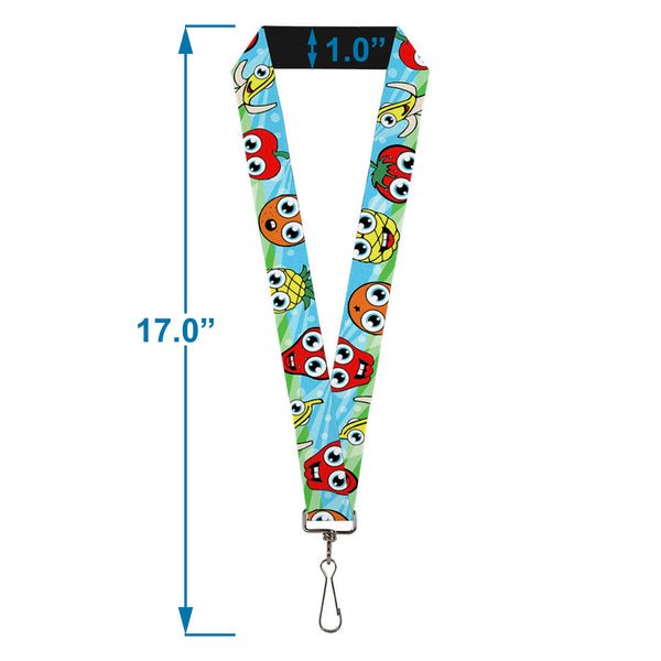 Buckle-Down Lanyard - 1.0" - Fruit Cartoon