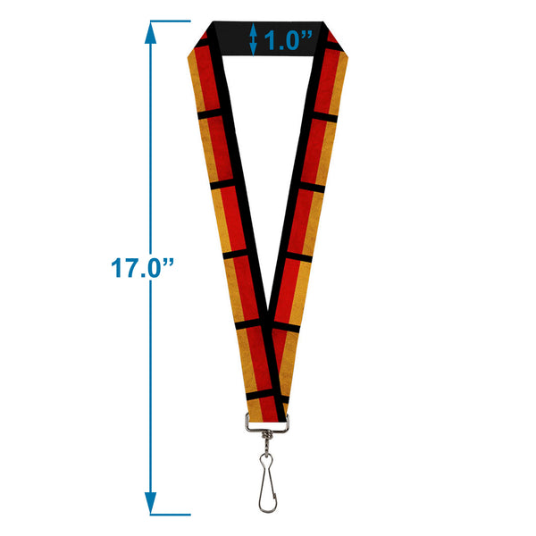 Buckle-Down Lanyard - 1.0" - German Flag Distressed