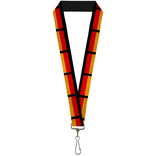 Buckle-Down Lanyard - 1.0" - German Flag Distressed