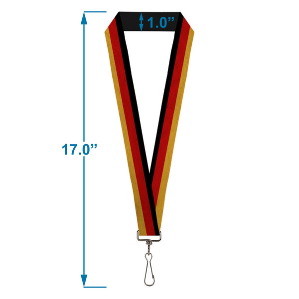 Buckle-Down Lanyard - 1.0" - Germany Flag Weathered