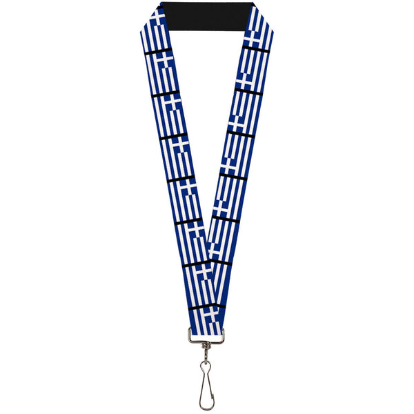 Buckle-Down Lanyard - 1.0" - Greece Flags
