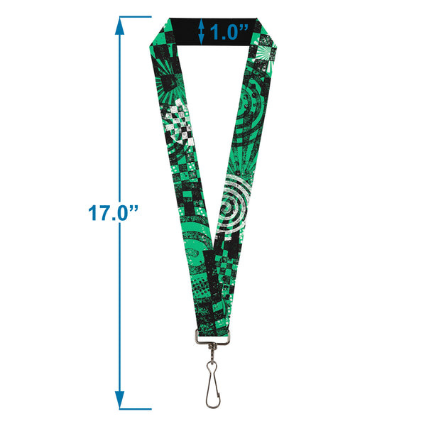 Buckle-Down Lanyard - 1.0" - Grunge Chaos Green