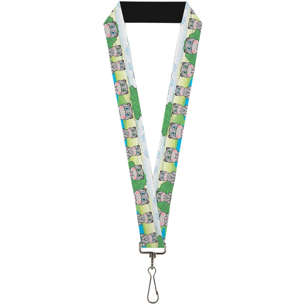 Buckle-Down Lanyard - 1.0" - Hippo Cartoon