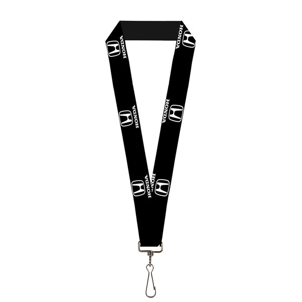Buckle-Down Lanyard - 1.0" - Honda Logo Black White