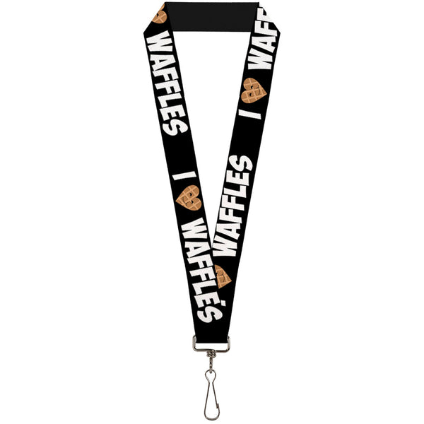 Buckle-Down Lanyard - 1.0" - I Heart Waffles Text