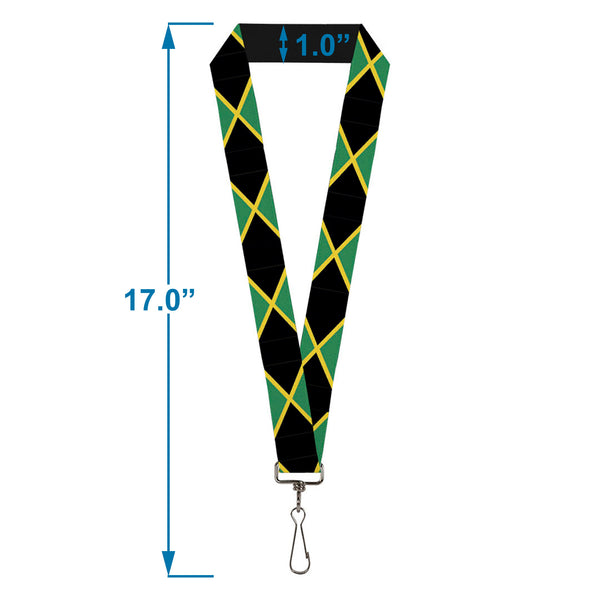 Buckle-Down Lanyard - 1.0" - Jamaica Flags