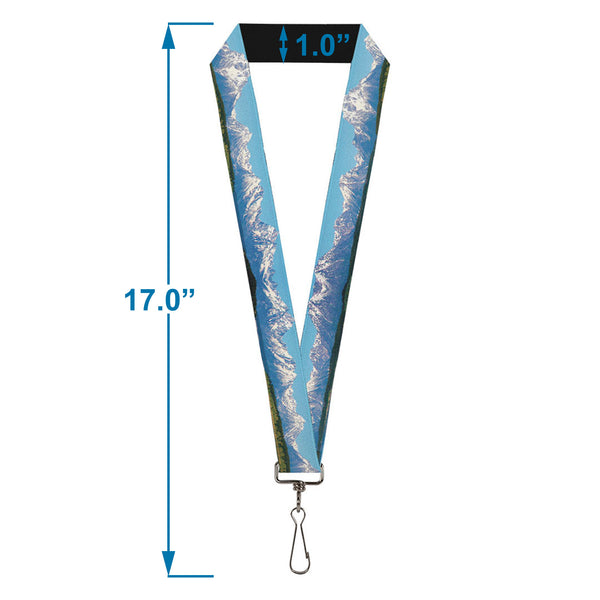 Buckle-Down Lanyard - 1.0" - Landscape Snowy Mountains