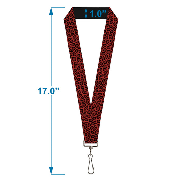 Buckle-Down Lanyard - 1.0" - Leopard Red
