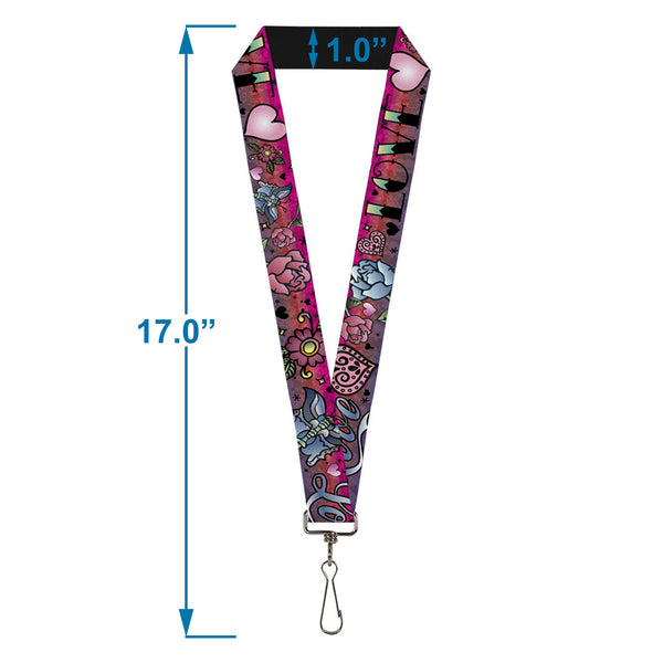 Buckle-Down Lanyard - 1.0" - Love Love Pink