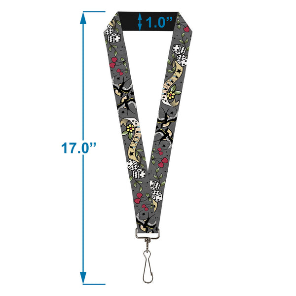 Buckle-Down Lanyard - 1.0" - Lucky Gray