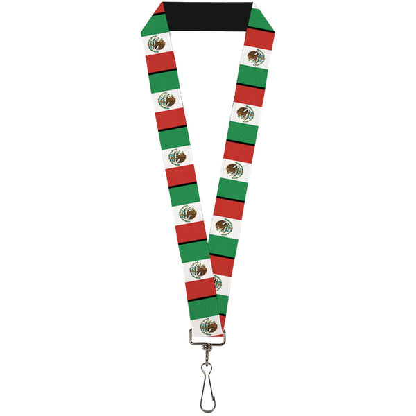 Buckle-Down Lanyard - 1.0" - Mexico Flags