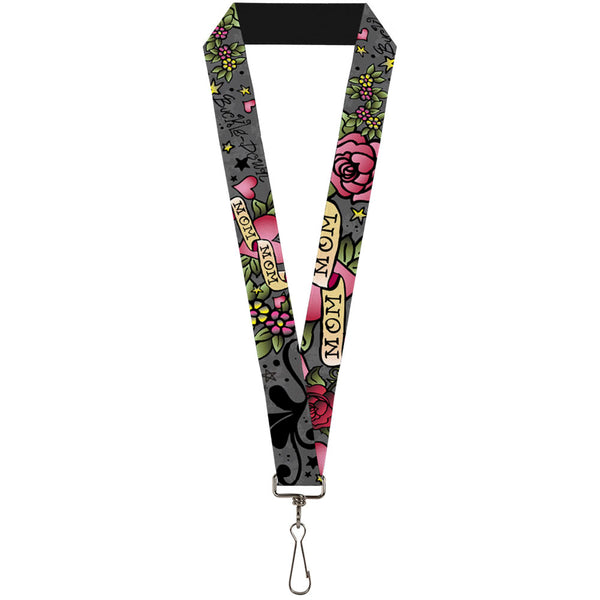 Buckle-Down Lanyard - 1.0" - Mom & Mom Gray