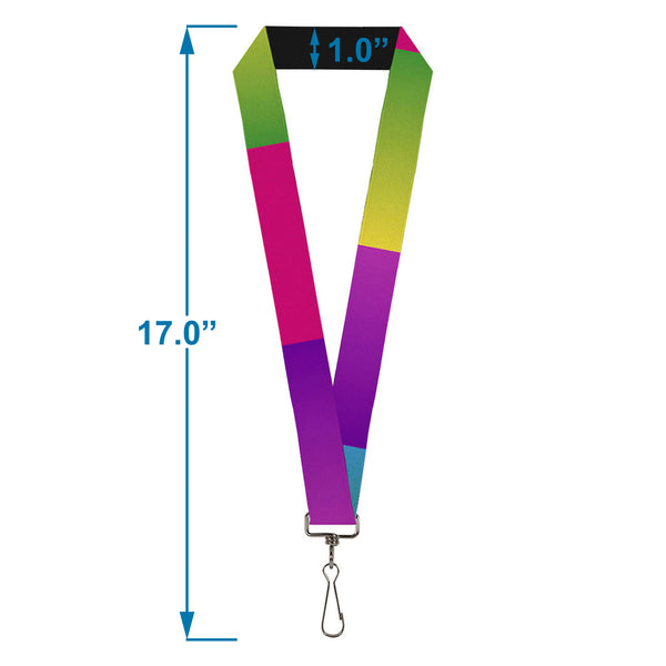 Buckle-Down Lanyard - 1.0" - Multi Color Blocks