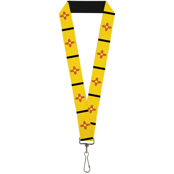 Buckle-Down Lanyard - 1.0" - New Mexico Flag Black