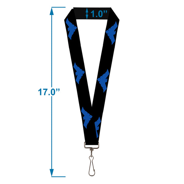 Buckle-Down Lanyard - 1.0" - Nightwing Logo Black Blue