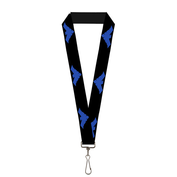Buckle-Down Lanyard - 1.0" - Nightwing Logo Black Blue