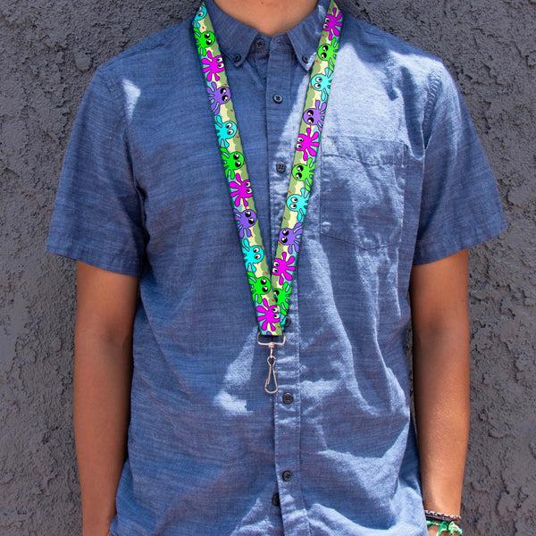 Buckle-Down Lanyard - 1.0" - Octopus Cartoon