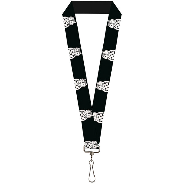 Buckle-Down Lanyard - 1.0" - Owls Black White1