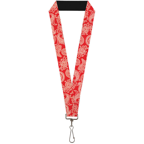 Buckle-Down Lanyard - 1.0" - Paisley Red White