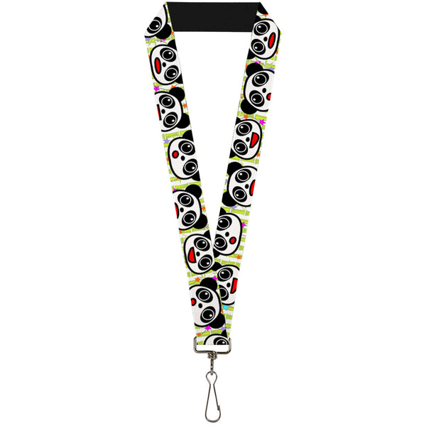 Buckle-Down Lanyard - 1.0" - Panda Bear Cartoon