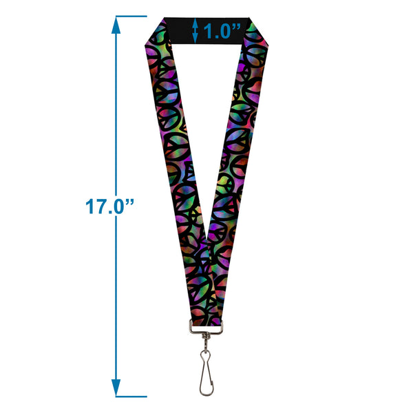 Buckle-Down Lanyard - 1.0" - Peace Psychedelic