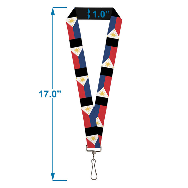 Buckle-Down Lanyard - 1.0" - Philippines Flags