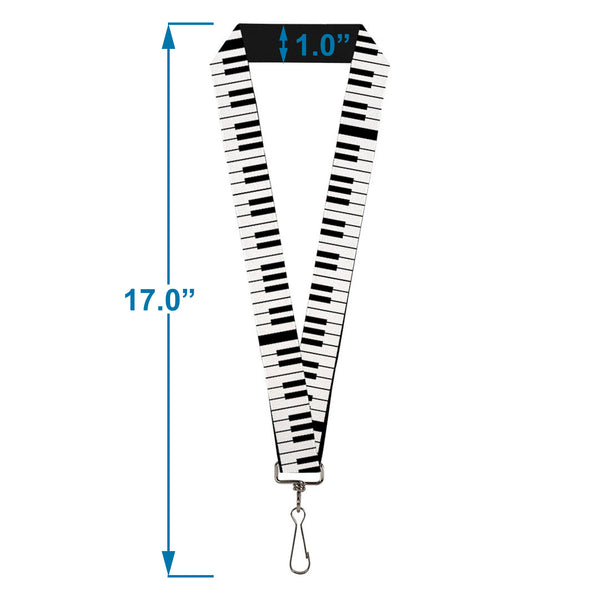 Buckle-Down Lanyard - 1.0" - Piano Keys
