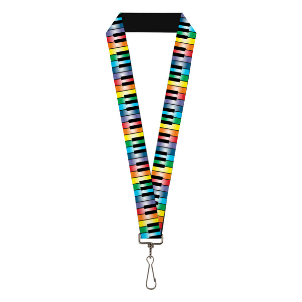 Buckle-Down Lanyard - 1.0" - Piano Keys Rainbow