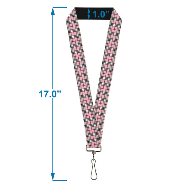 Buckle-Down Lanyard - 1.0" - Plaid Pink