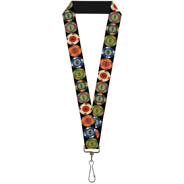 Buckle-Down Lanyard - 1.0" - Poker Chips 1