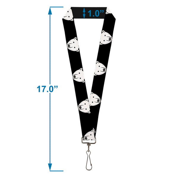 Buckle-Down Lanyard - 1.0" - Polar Bear Repeat Black