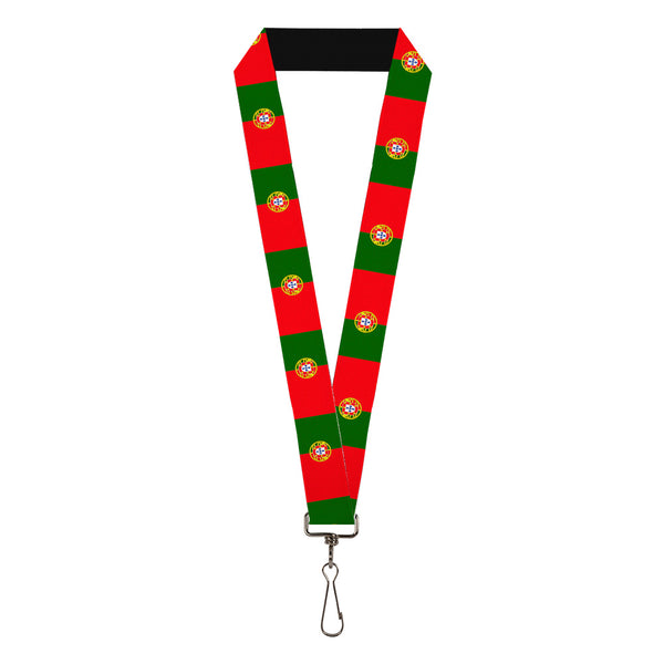 Buckle-Down Lanyard - 1.0" - Portugal Flag Green Red