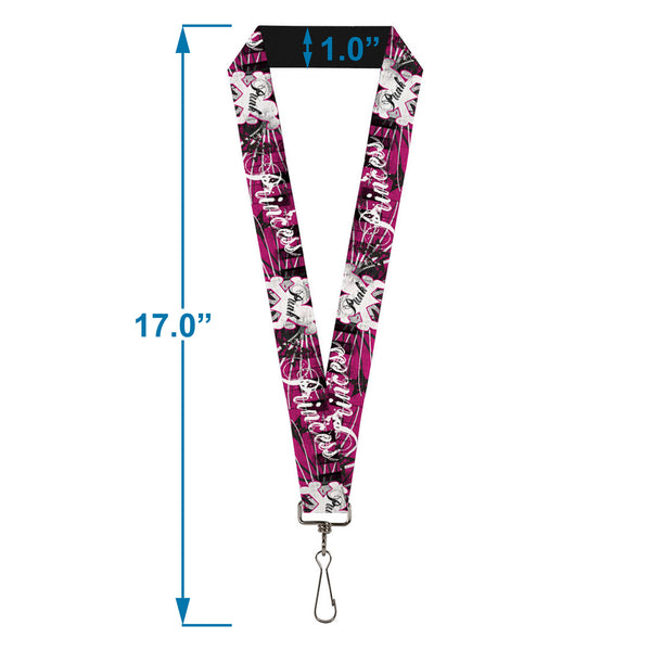 Buckle-Down Lanyard - 1.0" - Punk Princess W Piano Keys