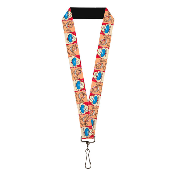 Buckle-Down Lanyard - 1.0" - Ren and Stimpy Pose Blocks