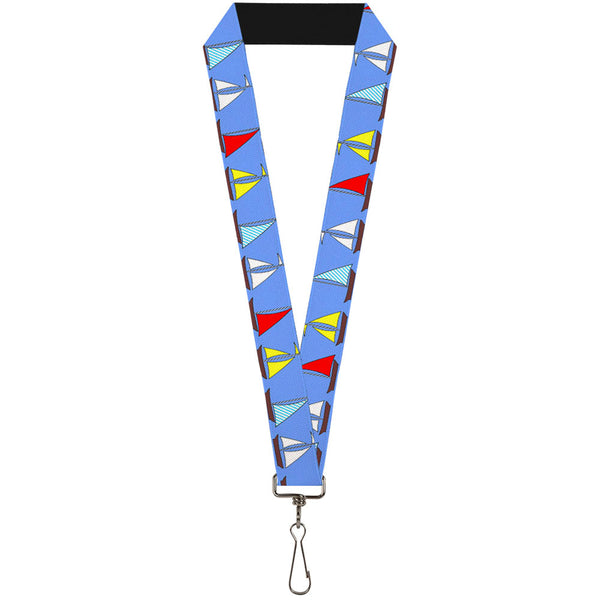 Buckle-Down Lanyard - 1.0" - Sailboats Blue