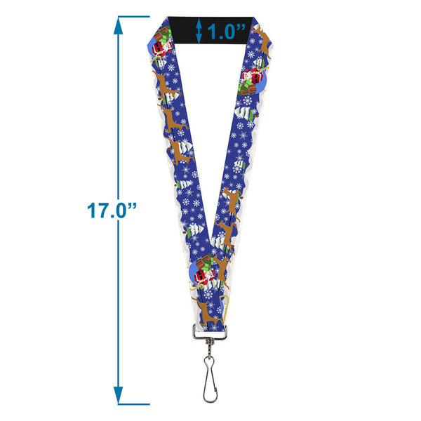 Buckle-Down Lanyard - 1.0" - Santa & Reindeers