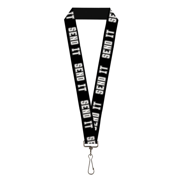 Buckle-Down Lanyard - 1.0" - SEND IT Black White