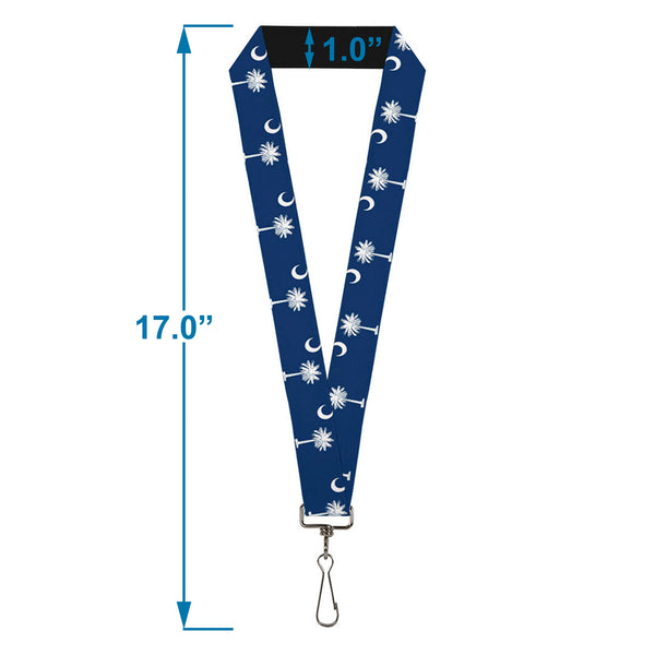 Buckle-Down Lanyard - 1.0" - South Carolina Flags