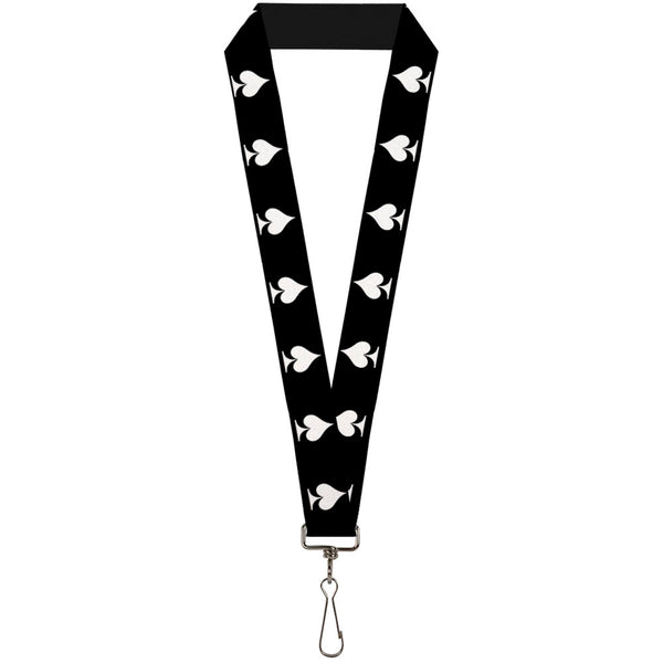 Buckle-Down Lanyard - 1.0" - Spade Black White