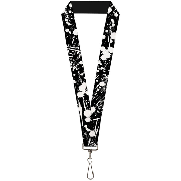 Buckle-Down Lanyard - 1.0" - Splatter Black White