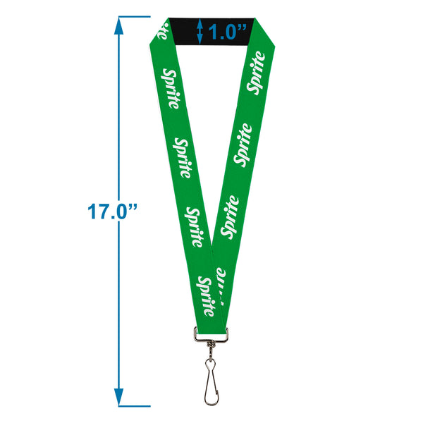 Buckle-Down Lanyard - 1.0" - SPRITE Logo Green/White