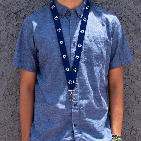 Buckle-Down Lanyard - 1.0" - Star Of David