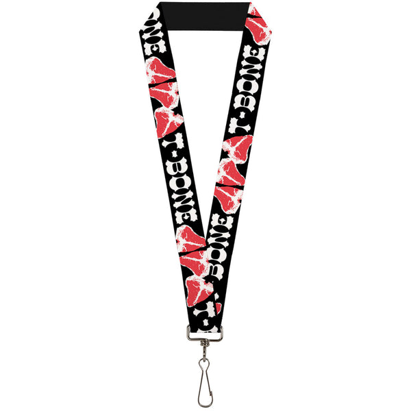 Buckle-Down Lanyard - 1.0" - Steaks w T-BONE Text