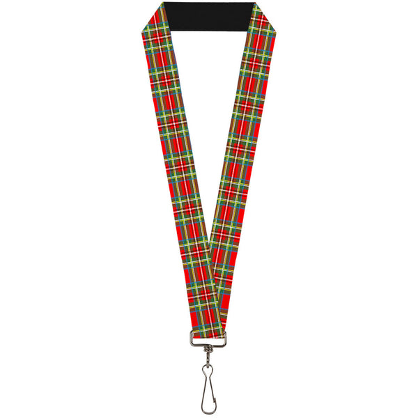 Buckle-Down Lanyard - 1.0" - Tartan Plaid Red Green