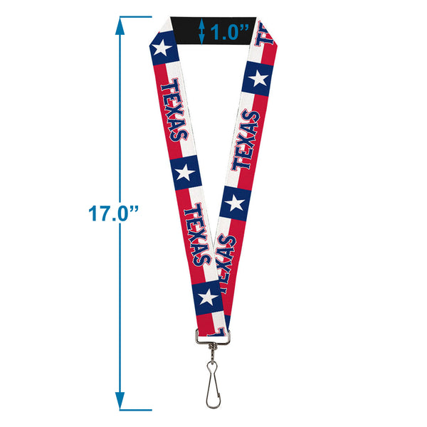 Buckle-Down Lanyard - 1.0" - Texas Flag TEXAS
